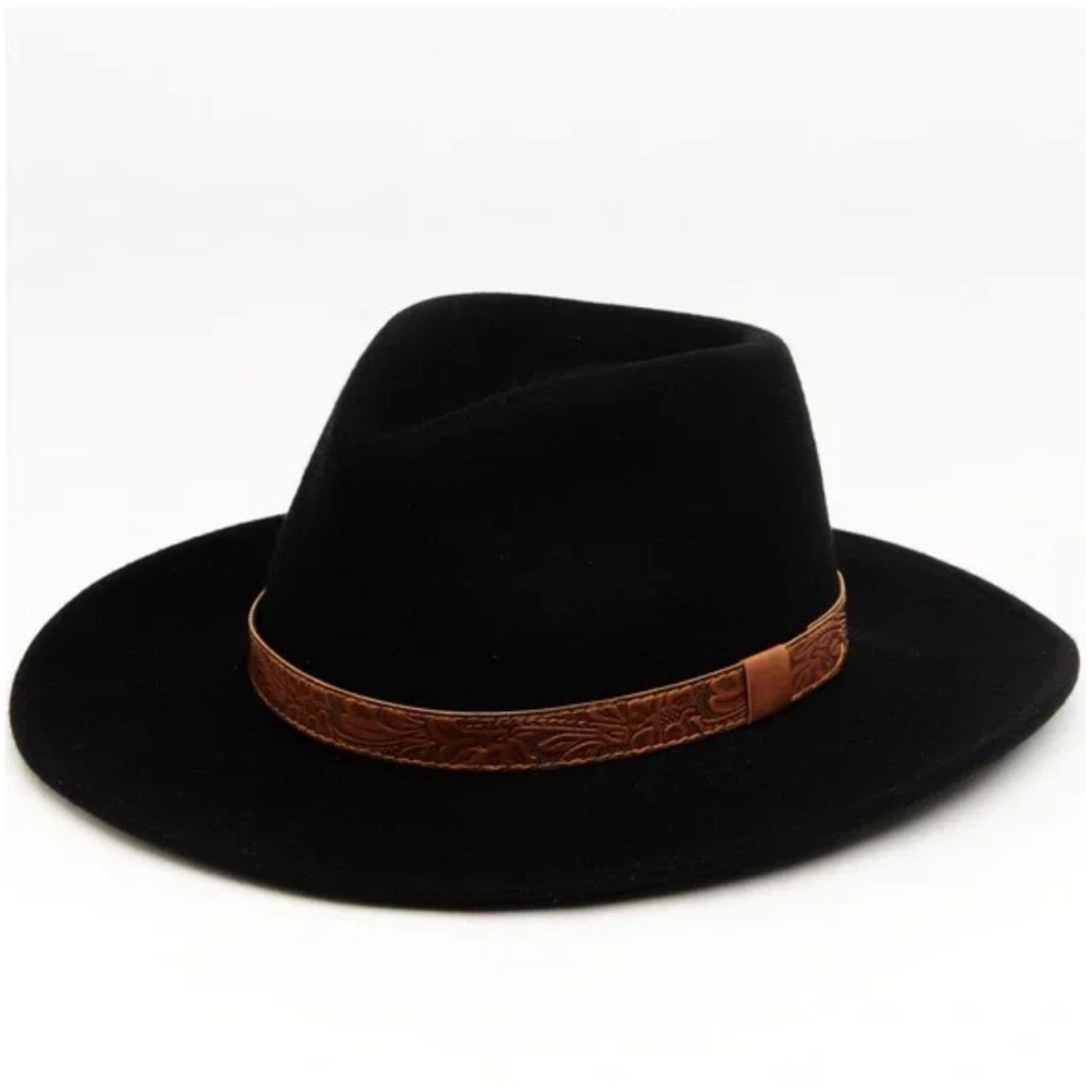 Cody James Maverick Black Felt Hat with Brown Band